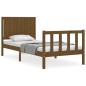 vidaXL Massivholzbett mit Kopfteil Honigbraun 90x200 cm vidaXL Massivholzbett mit Kopfteil Honigbraun 90x200 cm