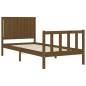 vidaXL Massivholzbett mit Kopfteil Honigbraun 90x200 cm vidaXL Massivholzbett mit Kopfteil Honigbraun 90x200 cm