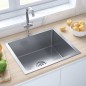 vidaXL Handgemachte Einbauspüle Edelstahl vidaXL Handgemachte Einbauspüle Edelstahl