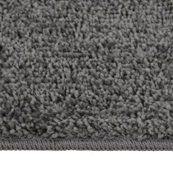 vidaXL Shaggy-Teppich Dunkelgrau 80x150 cm Rutschfest