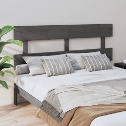 vidaXL Kopfteil Grau 164x3x81 cm Massivholz Kiefer