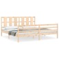 vidaXL Massivholzbett mit Kopfteil 200x200 cm vidaXL Massivholzbett mit Kopfteil 200x200 cm