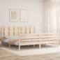 vidaXL Massivholzbett mit Kopfteil 200x200 cm vidaXL Massivholzbett mit Kopfteil 200x200 cm