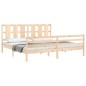 vidaXL Massivholzbett mit Kopfteil 200x200 cm vidaXL Massivholzbett mit Kopfteil 200x200 cm