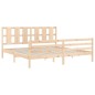 vidaXL Massivholzbett mit Kopfteil 200x200 cm vidaXL Massivholzbett mit Kopfteil 200x200 cm
