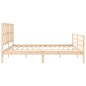 vidaXL Massivholzbett mit Kopfteil 200x200 cm vidaXL Massivholzbett mit Kopfteil 200x200 cm