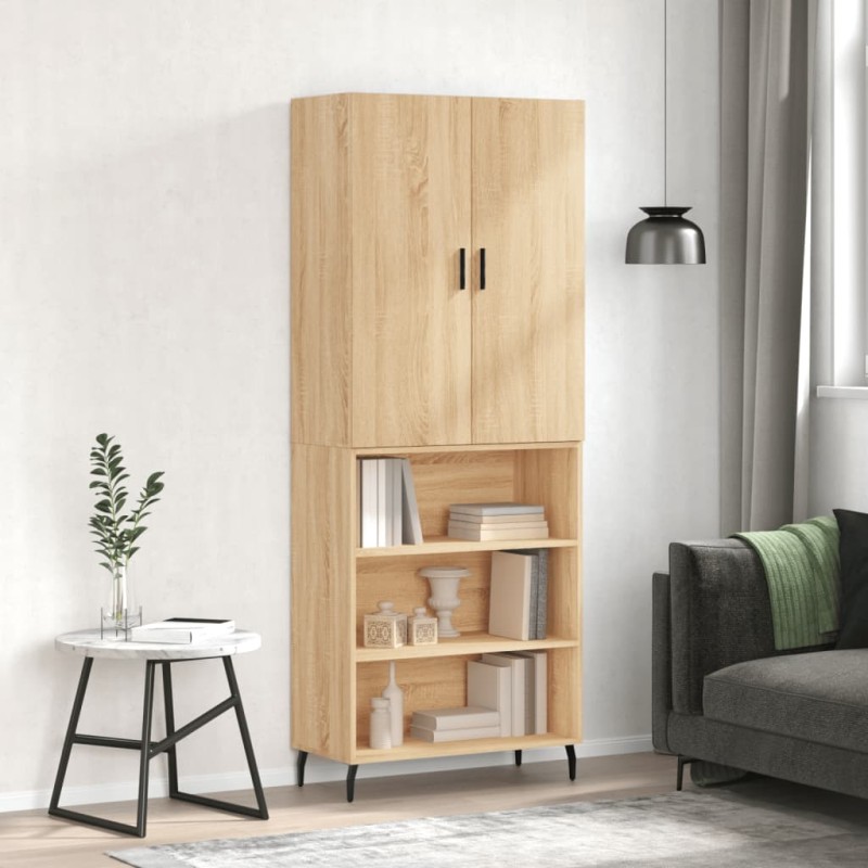 Highboard Sonoma-Eiche 69,5x34x180 cm Holzwerkstoff Highboard Sonoma-Eiche 69,5x34x180 cm Holzwerkstoff