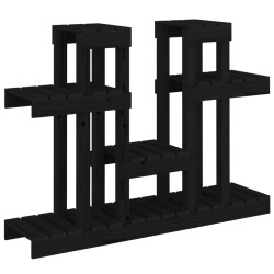 vidaXL Pflanzenständer Schwarz 104,5x25x77,5 cm Massivholz Kiefer