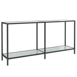 vidaXL Konsolentisch Weiß 160x35x75,5 cm cm Hartglas