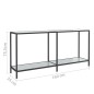 vidaXL Konsolentisch Weiß 160x35x75,5 cm cm Hartglas vidaXL Konsolentisch Weiß 160x35x75,5 cm cm Hartglas