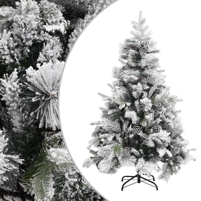 vidaXL Weihnachtsbaum mit Zapfen Beschneit 150 cm PVC & PE vidaXL Weihnachtsbaum mit Zapfen Beschneit 150 cm PVC & PE