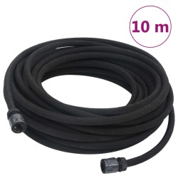 vidaXL Tropfschlauch Schwarz 0,6" 10 m Gummi
