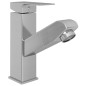 vidaXL Waschbeckenarmatur mit Herausziehbarer Brause Silbern 157x172 mm vidaXL Waschbeckenarmatur mit Herausziehbarer Brause Silbern 157x172 mm