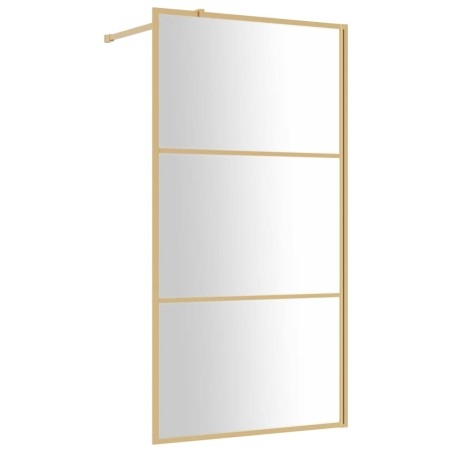 vidaXL Duschwand für Begehbare Dusche ESG Klarglas Golden 115x195cm