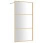 vidaXL Duschwand für Begehbare Dusche ESG Klarglas Golden 115x195cm vidaXL Duschwand für Begehbare Dusche ESG Klarglas Golden 115x195cm