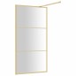 vidaXL Duschwand für Begehbare Dusche ESG Klarglas Golden 115x195cm vidaXL Duschwand für Begehbare Dusche ESG Klarglas Golden 115x195cm
