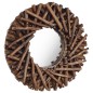 vidaXL Wandspiegel 40 cm Teak Rund vidaXL Wandspiegel 40 cm Teak Rund