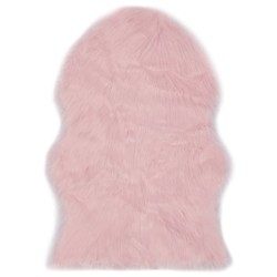 vidaXL Teppich 60x90 cm Künstlicher Schafspelz Rosa