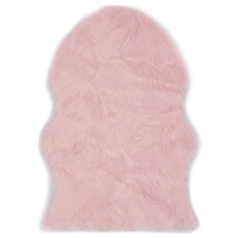 vidaXL Teppich 60x90 cm Künstlicher Schafspelz Rosa vidaXL Teppich 60x90 cm Künstlicher Schafspelz Rosa