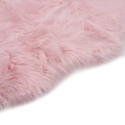 vidaXL Teppich 60x90 cm Künstlicher Schafspelz Rosa