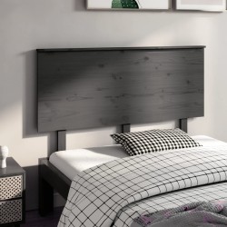 vidaXL Kopfteil Grau 124x6x82,5 cm Massivholz Kiefer