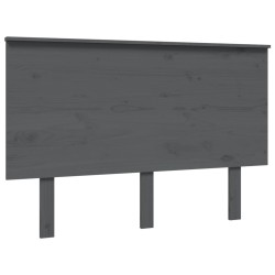 vidaXL Kopfteil Grau 124x6x82,5 cm Massivholz Kiefer