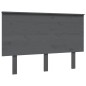 vidaXL Kopfteil Grau 124x6x82,5 cm Massivholz Kiefer