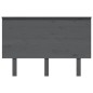 vidaXL Kopfteil Grau 124x6x82,5 cm Massivholz Kiefer