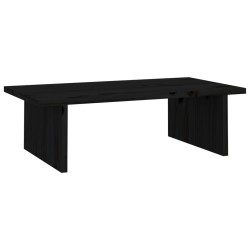 vidaXL Monitorständer Schwarz 50x27x15 cm Massivholz Kiefer