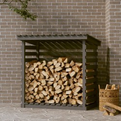 vidaXL Kaminholzregal Grau 108x73x108 cm Massivholz Kiefer