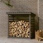 vidaXL Kaminholzregal Grau 108x73x108 cm Massivholz Kiefer
