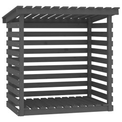 vidaXL Kaminholzregal Grau 108x73x108 cm Massivholz Kiefer