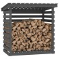 vidaXL Kaminholzregal Grau 108x73x108 cm Massivholz Kiefer