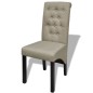 vidaXL Esszimmerstühle 2 Stk. Beige Stoff vidaXL Esszimmerstühle 2 Stk. Beige Stoff
