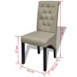 vidaXL Esszimmerstühle 2 Stk. Beige Stoff vidaXL Esszimmerstühle 2 Stk. Beige Stoff