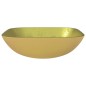 vidaXL Waschbecken Glas 42x42x14 cm Gold vidaXL Waschbecken Glas 42x42x14 cm Gold