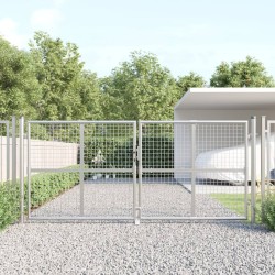 vidaXL Mesh-Gartentor Silbern 300x175 cm Verzinkter Stahl