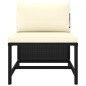2-tlg. Garten-Sofagarnitur mit Auflagen Schwarz Poly Rattan 2-tlg. Garten-Sofagarnitur mit Auflagen Schwarz Poly Rattan