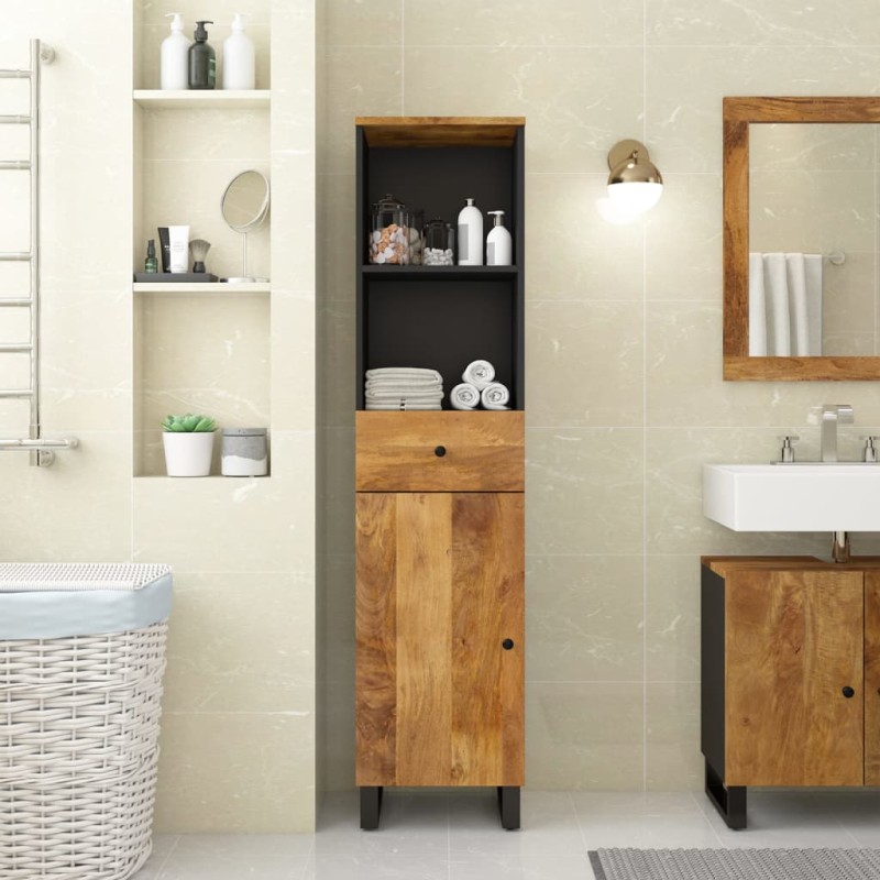 vidaXL Badschrank 38x33x160 cm Massivholz Mango vidaXL Badschrank 38x33x160 cm Massivholz Mango