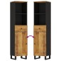 vidaXL Badschrank 38x33x160 cm Massivholz Mango vidaXL Badschrank 38x33x160 cm Massivholz Mango