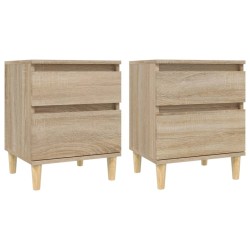 vidaXL Nachttische 2 Stk. Sonoma-Eiche 40x35x50 cm