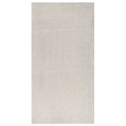 vidaXL Teppich Shaggy Hochflor Creme 80x150 cm