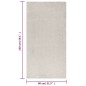 vidaXL Teppich Shaggy Hochflor Creme 80x150 cm