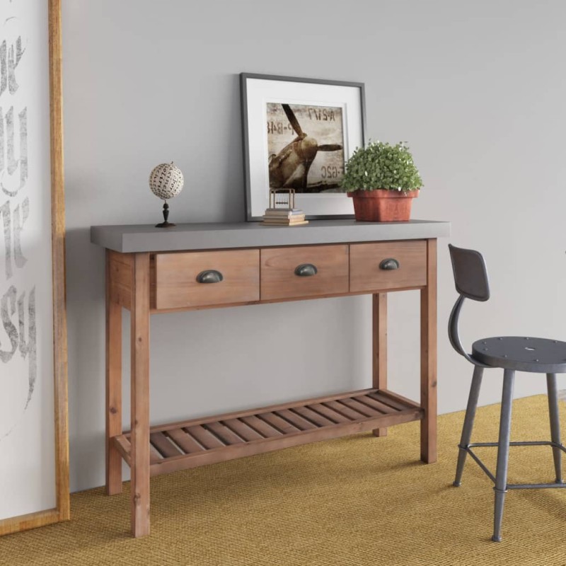 vidaXL Konsolentisch 110x35x80 cm Massivholz Tanne vidaXL Konsolentisch 110x35x80 cm Massivholz Tanne