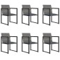 7-tlg. Garten-Essgruppe mit Kissen Poly Rattan Grau 7-tlg. Garten-Essgruppe mit Kissen Poly Rattan Grau