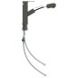 vidaXL Waschbeckenarmatur mit Herausziehbarer Brause Grau 157x172 mm vidaXL Waschbeckenarmatur mit Herausziehbarer Brause Grau 157x172 mm