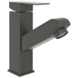 vidaXL Waschbeckenarmatur mit Herausziehbarer Brause Grau 157x172 mm vidaXL Waschbeckenarmatur mit Herausziehbarer Brause Grau 157x172 mm