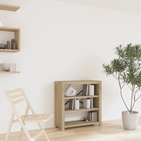 vidaXL Bücherregal 3 Fächer 80x30x80 cm Massivholz Akazie
