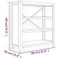 vidaXL Bücherregal 3 Fächer 80x30x80 cm Massivholz Akazie vidaXL Bücherregal 3 Fächer 80x30x80 cm Massivholz Akazie