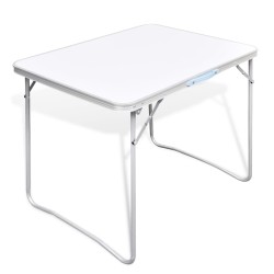 Campingtisch zusammenklappbar mit Metallrahmen 80 x 60 cm